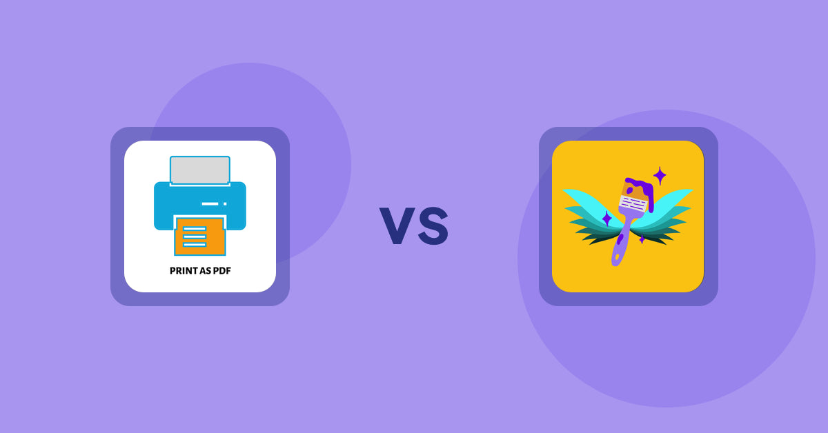 Shopify Product Display Apps: LitPDP ‑ Print as PDF vs Badgfly ‑ Product Personalizer
