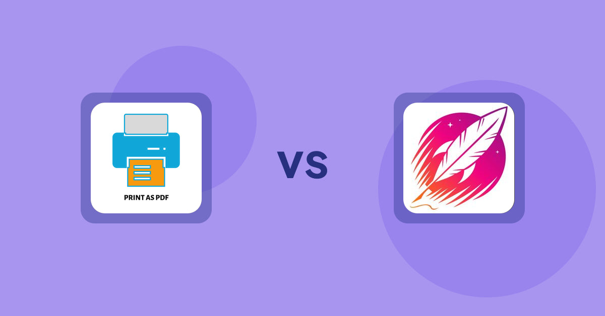 Shopify Product Display Apps: LitPDP ‑ Print as PDF vs Wordsmith: Content Generator