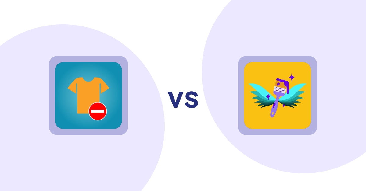 Shopify Product Display Apps: Products Unavailable vs Badgfly ‑ Product Personalizer