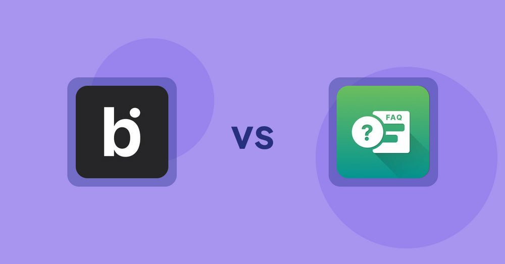 Shopify Product Display Apps: bitAI: Advance Sort Collection vs. FAQ Expert: Product FAQ