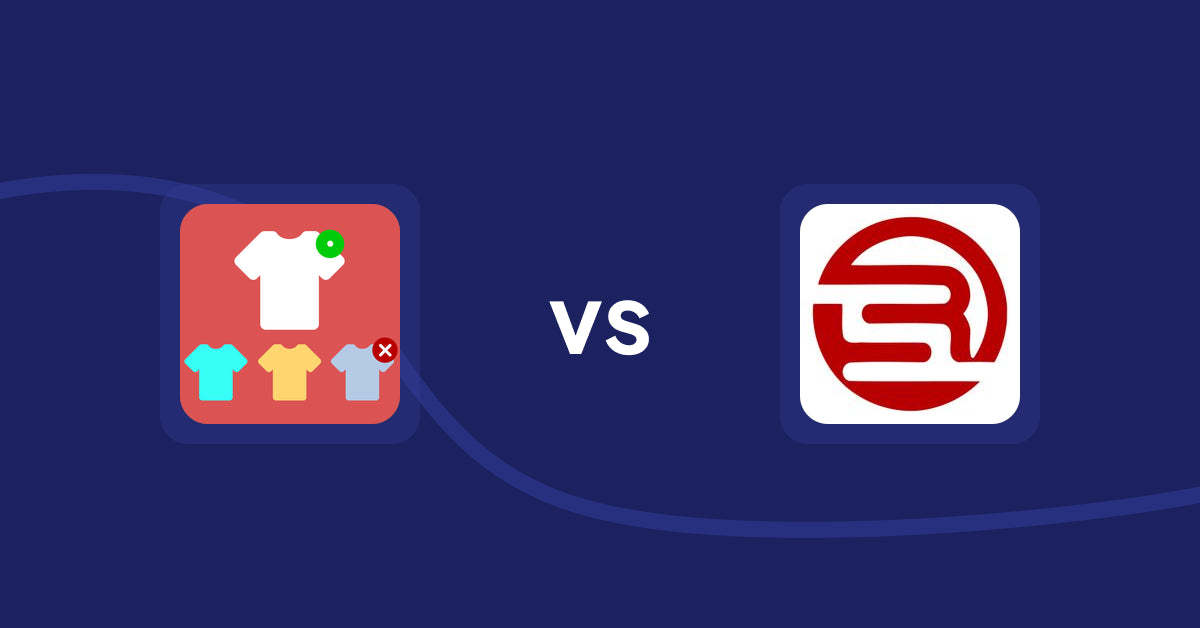 Shopify Product Display Apps: ST: Product & Collection Sort vs Robosize: AI Size Recommender