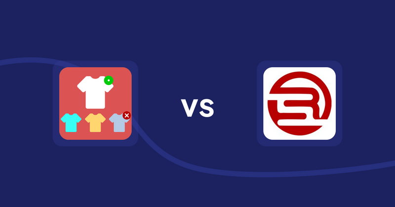 Shopify Product Display Apps: ST: Product & Collection Sort vs Robosize: AI Size Recommender
