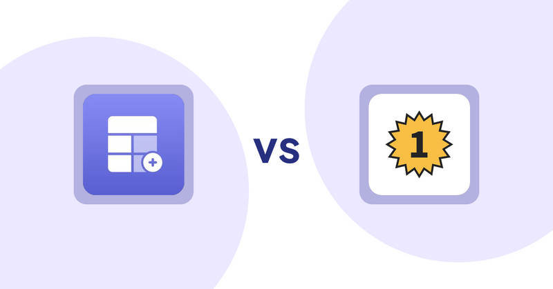 Shopify Product Display Apps: Eazy Specification Tags Table vs. UR: Smart Ranking
