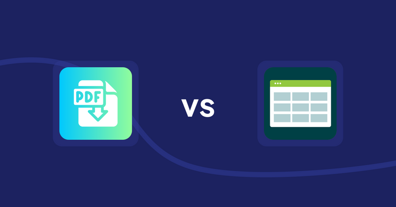 Shopify Product Display Apps: Hukify ‑ PDF Catalog Printer vs Product Table