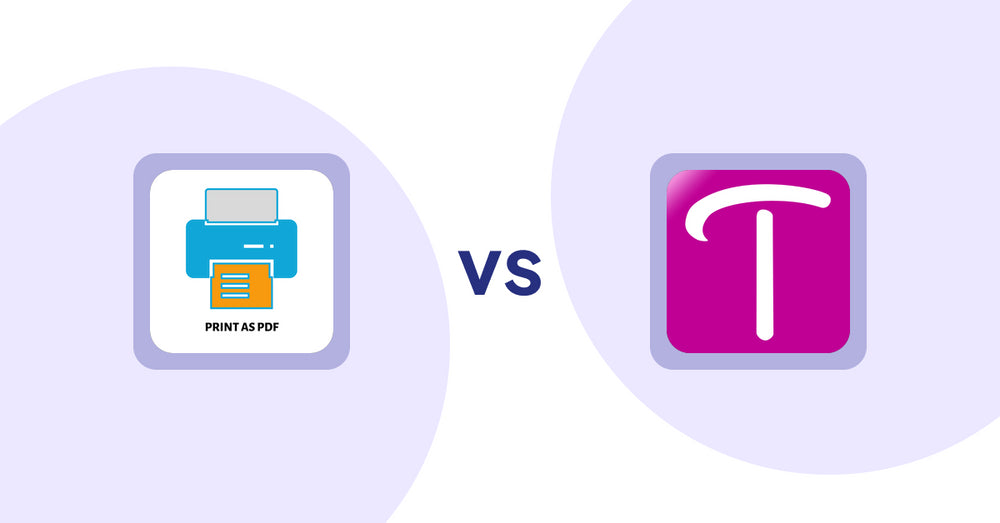 Shopify Product Display Apps: LitPDP ‑ Print as PDF vs WS Transparency