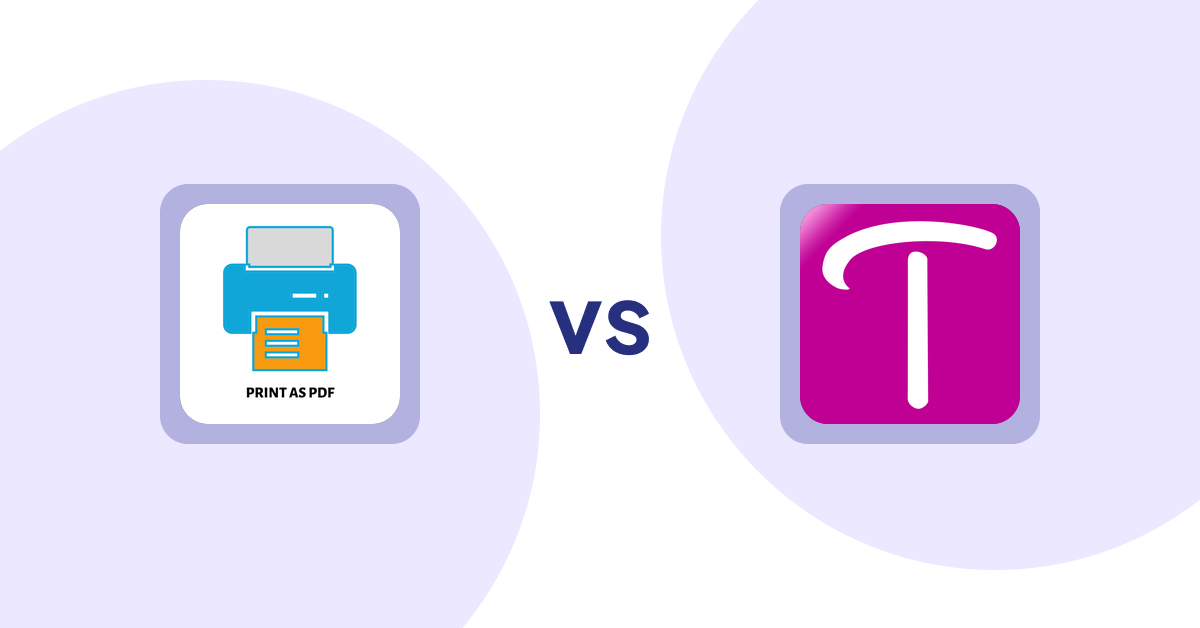 Shopify Product Display Apps: LitPDP ‑ Print as PDF vs WS Transparency