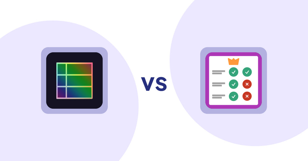 Shopify Product Display Apps: TableFlow Specification Table vs Pretty Comparison Tables