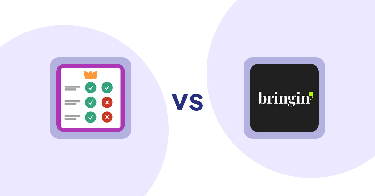 Shopify Product Display Apps: Pretty Comparison Tables vs Bringin