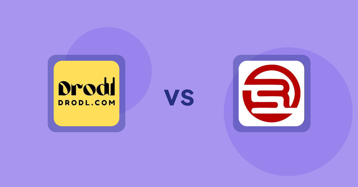 Shopify Product Display Apps: Drodl: Hide SoldOut Products vs. Robosize: AI Size Recommender