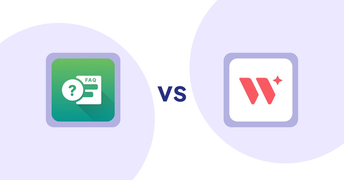 Shopify Product Display Apps: FAQ Expert: Product FAQ vs Wizart Visualizer
