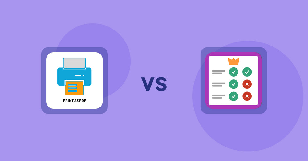Shopify Product Display Apps: LitPDP ‑ Print as PDF vs Pretty Comparison Tables