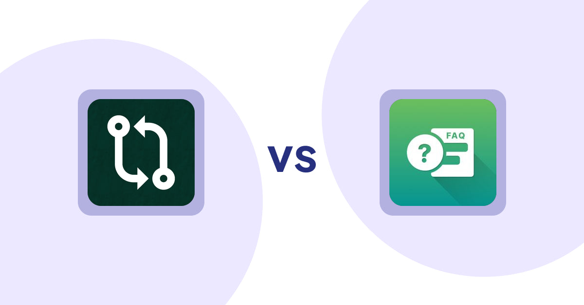 Shopify Product Display Apps: Compareder ‑ Product Compare vs FAQ Expert: Product FAQ