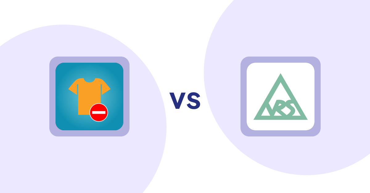 Shopify Product Display Apps: Products Unavailable vs VRSHOPii