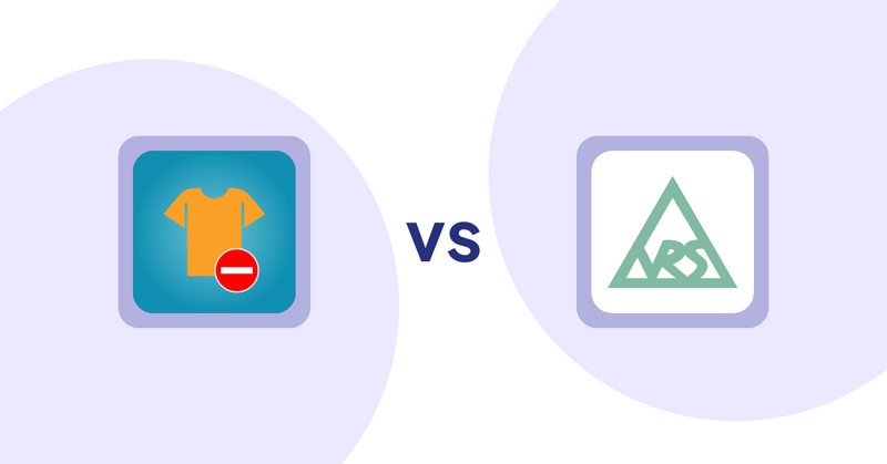 Shopify Product Display Apps: Products Unavailable vs VRSHOPii