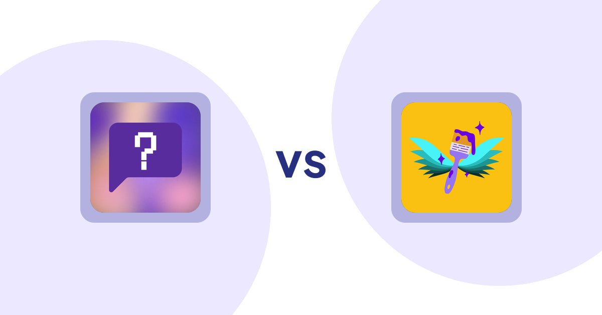 Shopify Product Display Apps: FAQbucket ‑ Help Center & FAQ vs Badgfly ‑ Product Personalizer