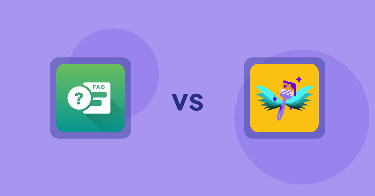 Shopify Product Display Apps: FAQ Expert: Product FAQ vs Badgfly ‑ Product Personalizer