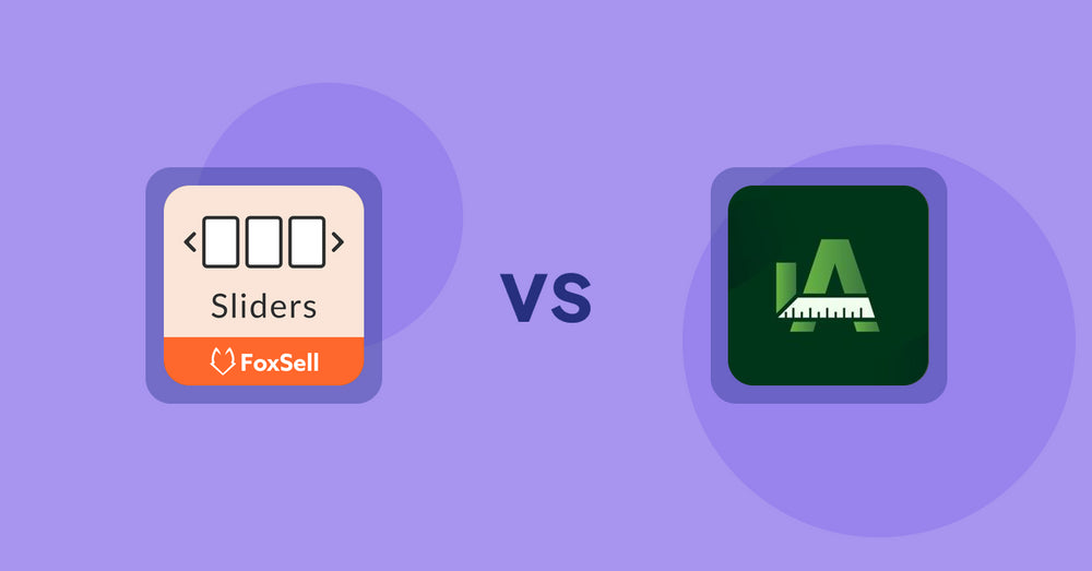Shopify Product Display Apps: FoxSell Slider & Carousel vs. Easy Size Chart by Akeans