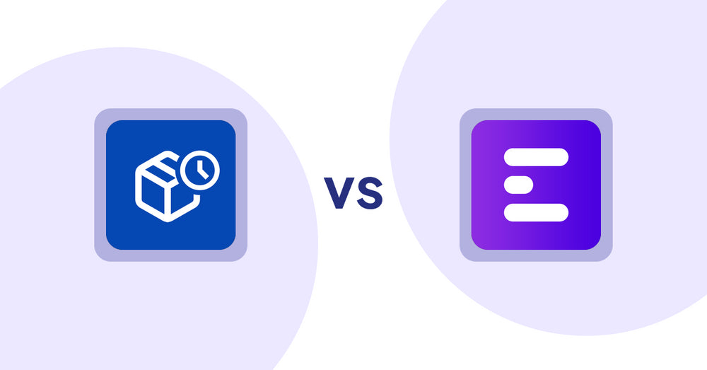 Shopify Product Display Apps: PreOrder Alpha vs ANG Extra Menu