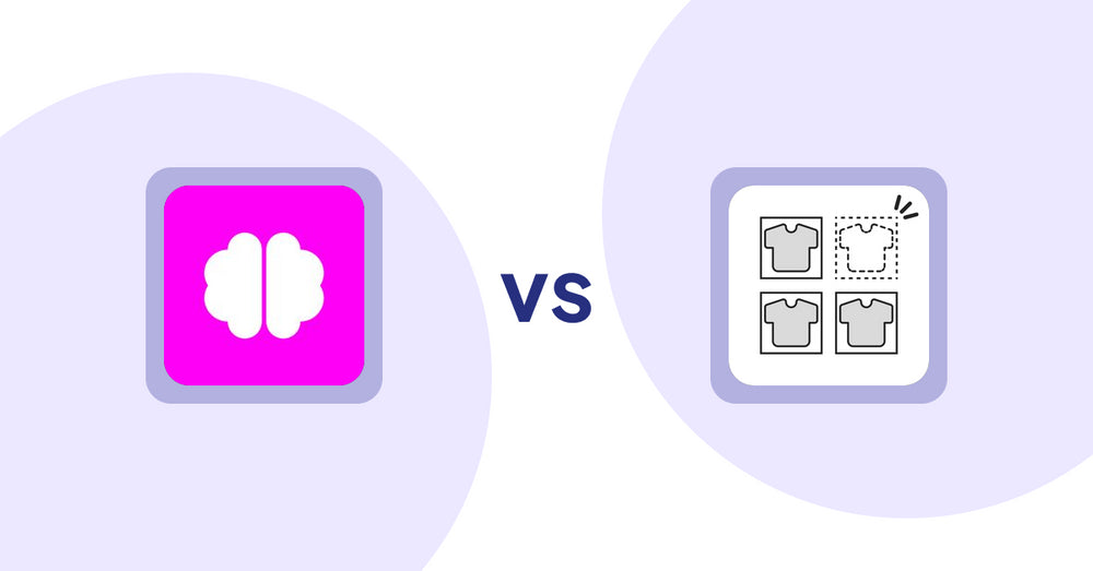 Shopify Product Display Apps: Brainy: AI SEO & Content Boost vs シンプル売り切れ非表示｜在庫切れ商品の表示変更