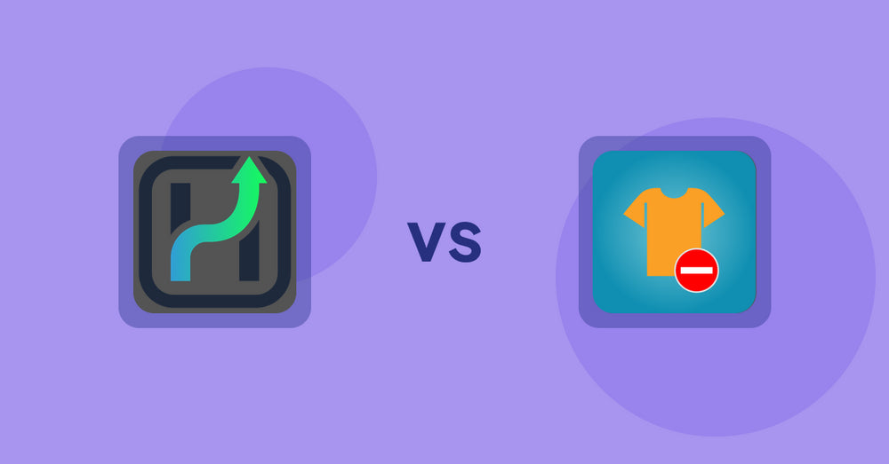 Shopify Product Display Apps: Heuristic Commerce vs. Products Unavailable