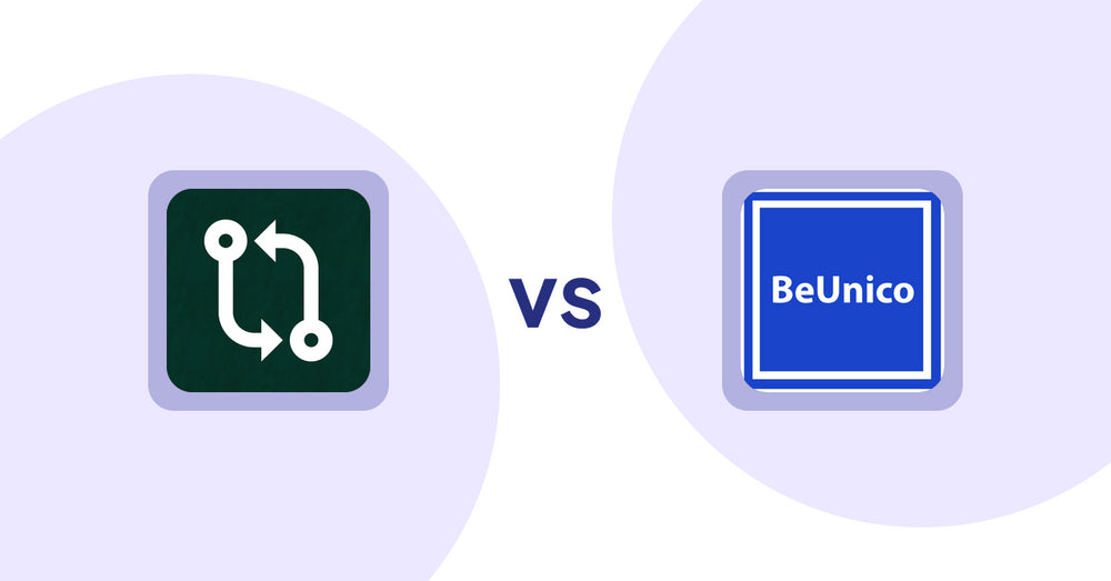 Shopify Product Display Apps: Compareder ‑ Product Compare vs BeUnico