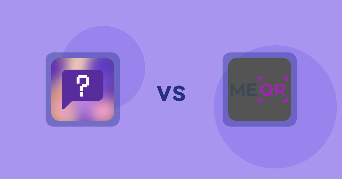 Shopify Product Display Apps: FAQbucket ‑ Help Center & FAQ vs ME‑QR