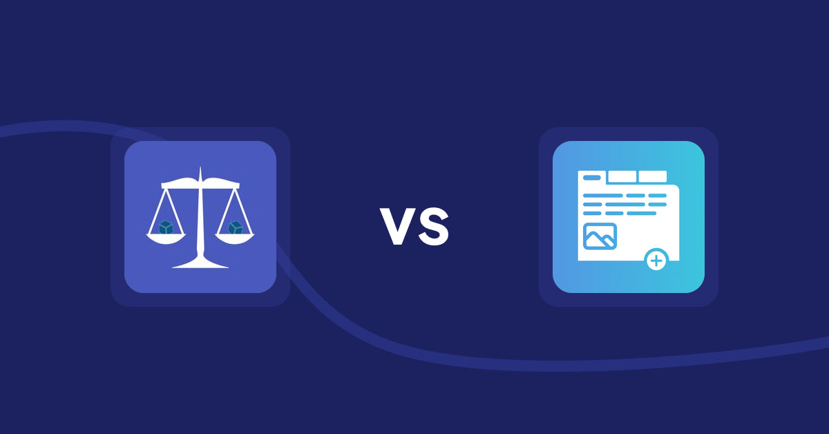 Shopify Product Display Apps: Equate ‑ Product Compare vs Advanced Product Tabs