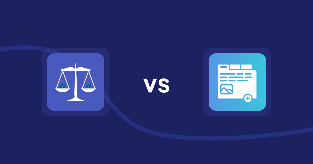 Shopify Product Display Apps: Equate ‑ Product Compare vs Advanced Product Tabs
