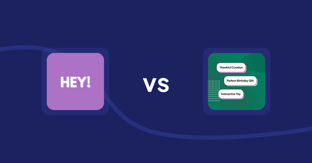 Shopify Product Display Apps: Hey! Product Page Banner & Text vs. FeatureFrame ‑ Pretty Product