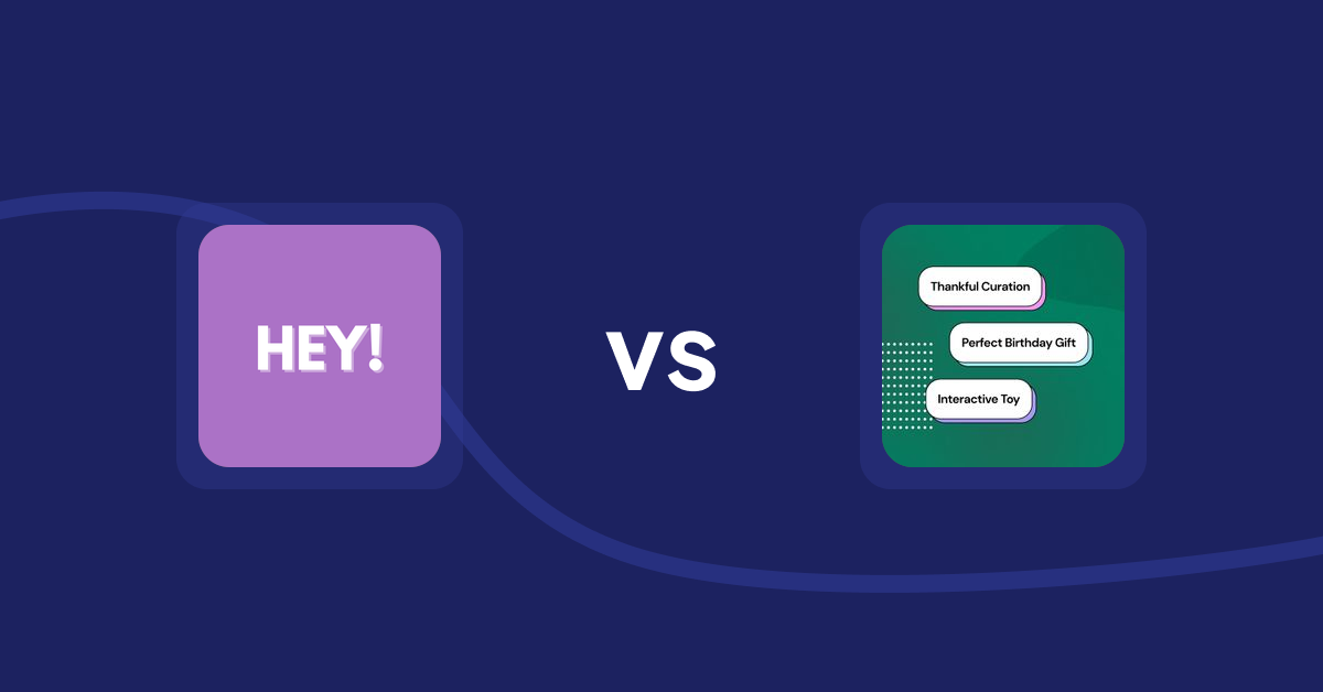 Shopify Product Display Apps: Hey! Product Page Banner & Text vs. FeatureFrame ‑ Pretty Product