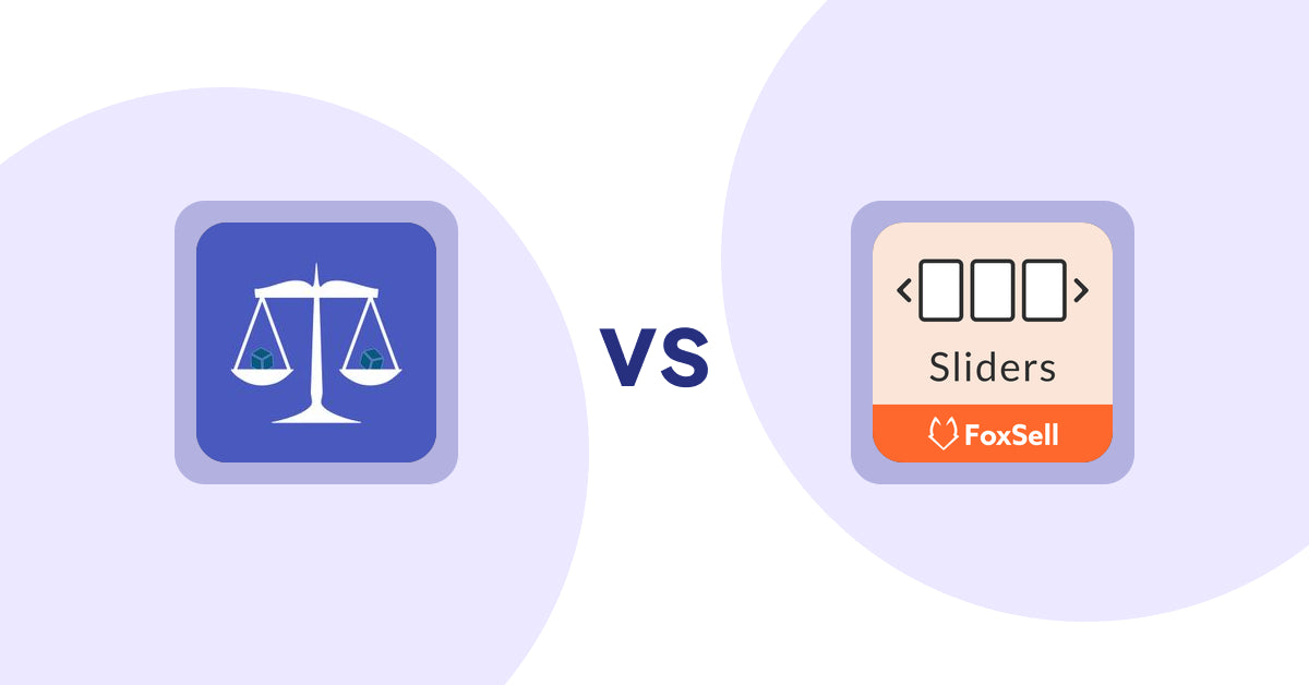 Shopify Product Display Apps: Equate ‑ Product Compare vs FoxSell Slider & Carousel