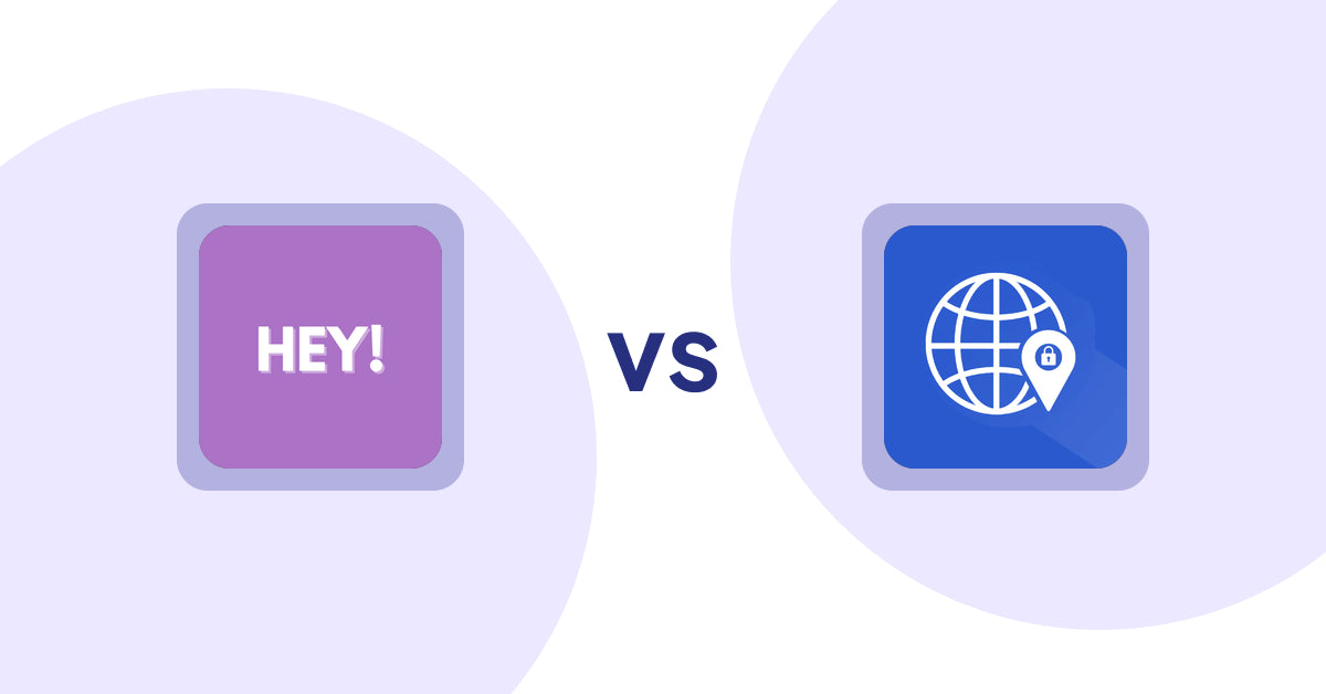 Shopify Product Display Apps: Hey! Product Page Banner & Text vs Addify ‑ Country Restrictions
