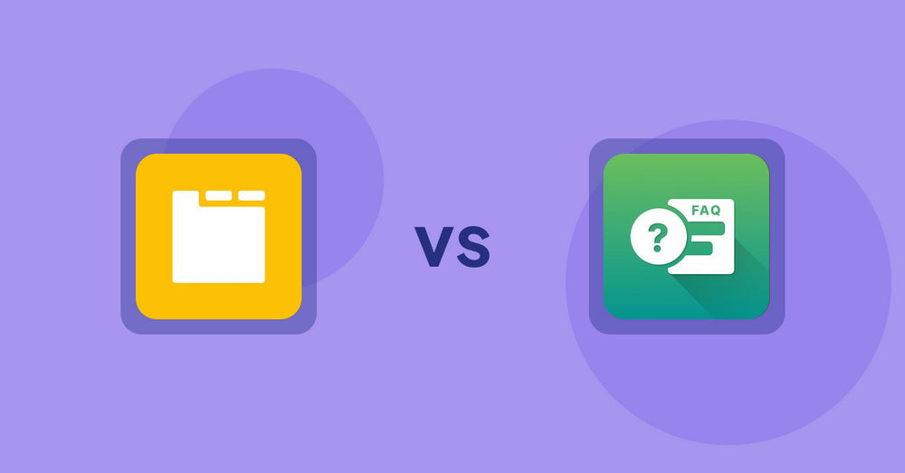 Shopify Product Display Apps: Ymq Product Tabs vs FAQ Expert: Product FAQ