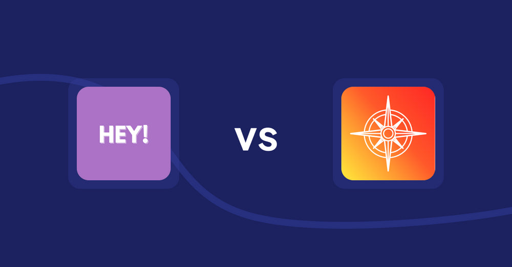 Shopify Product Display Apps: Hey! Product Page Banner& Text vs Compass Navigation