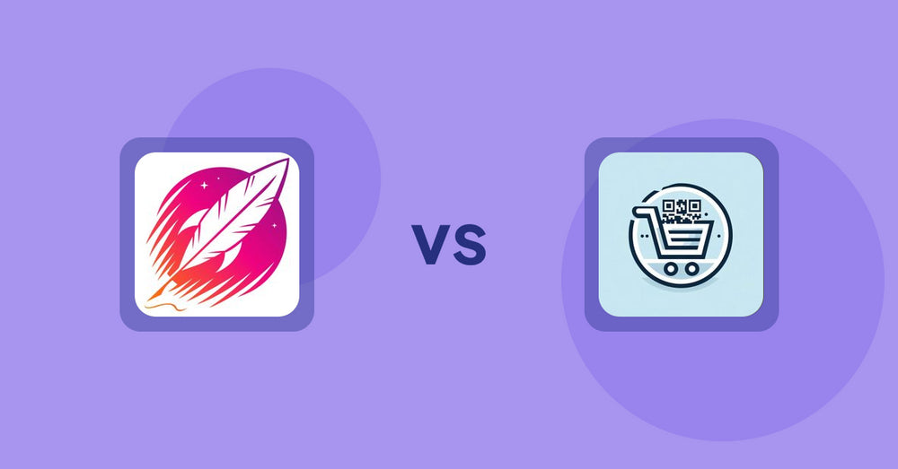 Shopify Product Display Apps: Wordsmith: Content Generator vs QR Cartify