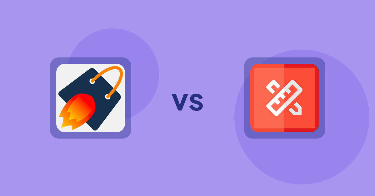 Shopify Product Display Apps: Cross Sell & Upsell Pro vs RT: Size Chart, Size Guide