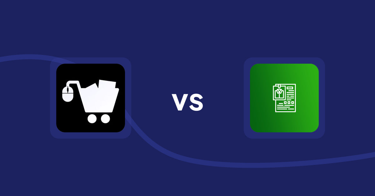 Shopify Product Display Apps: LM Add To Cart Sticky vs OC Product Size Chart