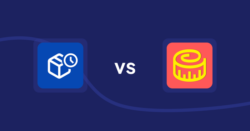 Shopify Product Display Apps: PreOrder Alpha vs Snake Size Chart & Size Guide