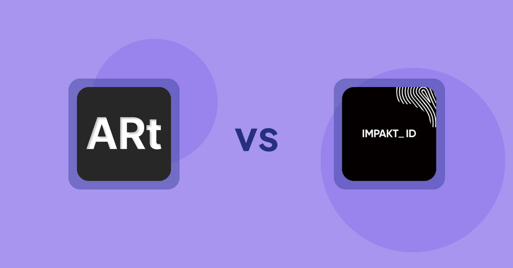 Shopify Product Display Apps: Wall Art Viewer AR vs IMPAKT ID: fashion CO2 tracker