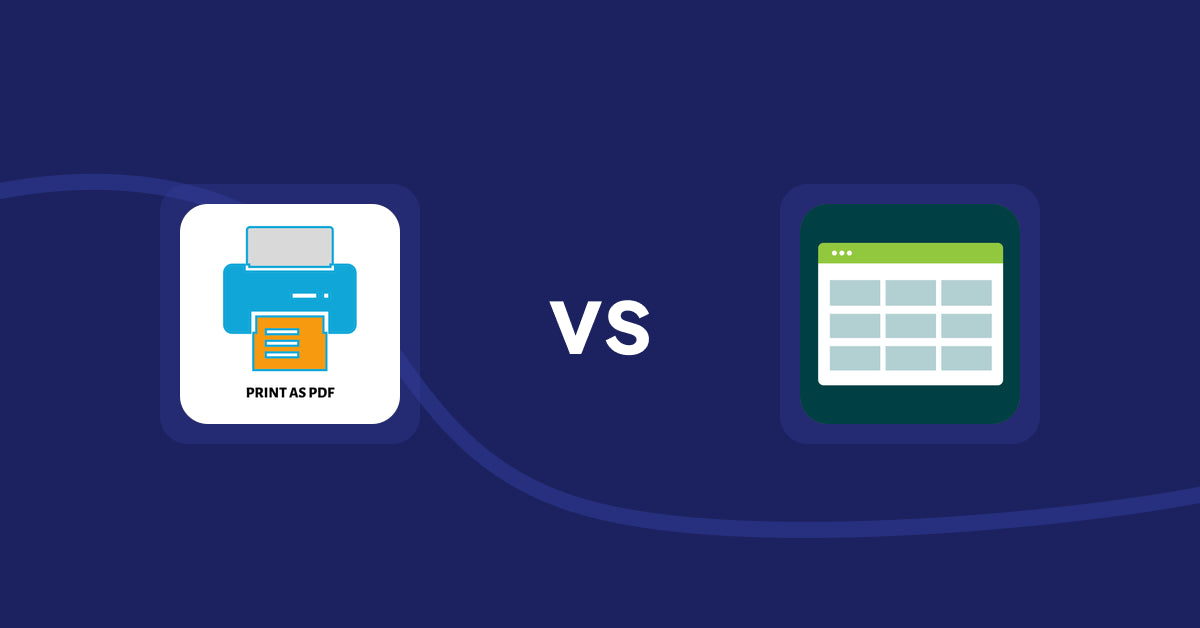 Shopify Product Display Apps: LitPDP ‑ Print as PDF vs Product Table