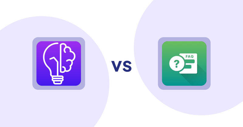 Shopify Product Display Apps: GoWise: AI Product Description vs FAQ Expert: Product FAQ